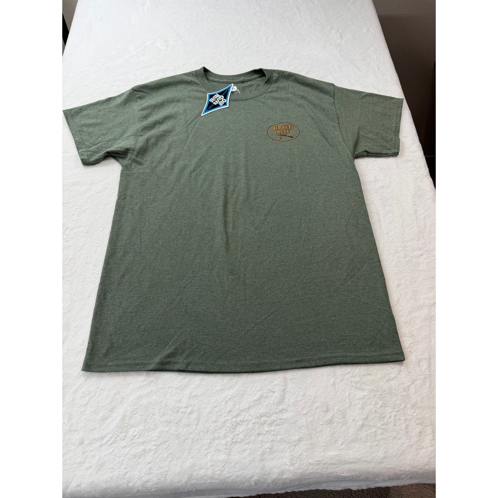 Old Guys Rule T-Shirt Mens L Green NEW Huntin Fishin Lovin Everyday Graphic Tee